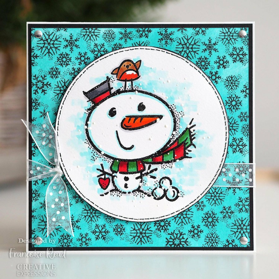 Craft Supplies * | Coupon Woodware Craft Collection Woodware Clear Singles Little Snowman 4 In X 4 In Stamp