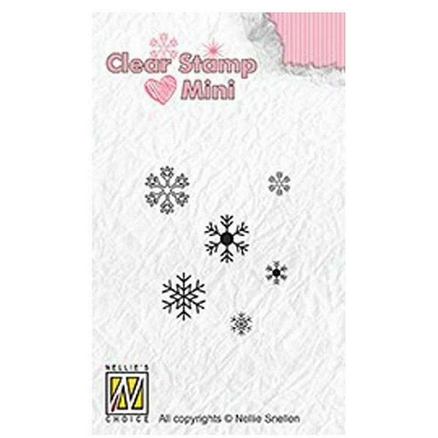 Craft Supplies * | Top 10 Nellie'S Choice Clear Stamp Minis Snowflakes