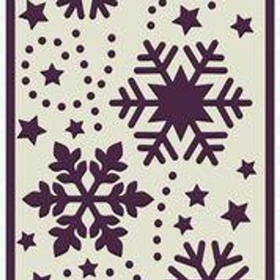 Craft Supplies * | Best Deal Creative Expressions Sue Wilson Snowflake Flurry Slimline Stencil