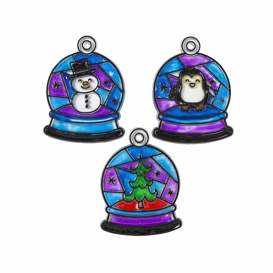 Crafts For Kids * | Budget Snow Globe Suncatchers 24 Pc.