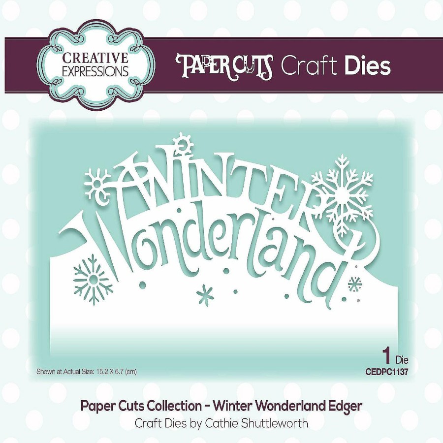 Craft Supplies * | Cheap Creative Expressions Paper Cuts Edger Winter Wonderland Craft Die