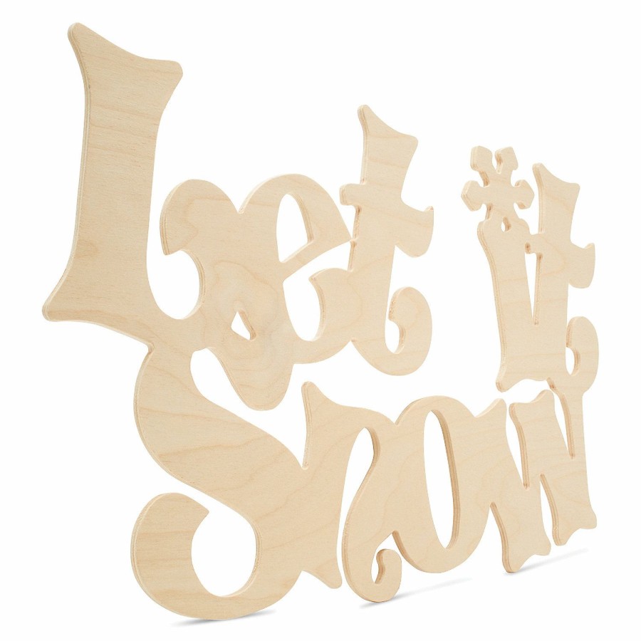 Adult Crafts * | Top 10 Woodpeckers Crafts, Diy Unfinished Wood 18 Let It Snow Cutout Pack Of 12