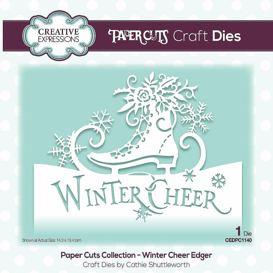 Craft Supplies * | Deals Creative Expressions Paper Cuts Edger Winter Cheer Craft Die