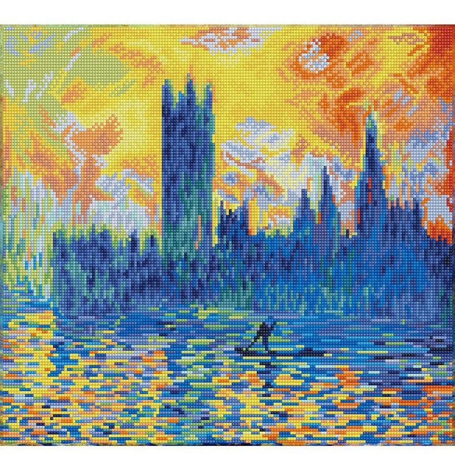 Craft Supplies * | Deals Diamond Dotz Facet Art Kit Intermediate London Parliament In Winter (Apres Monet)