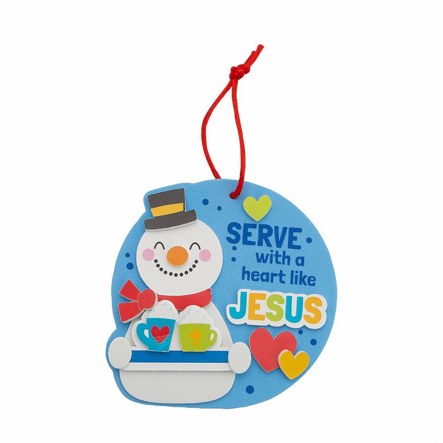 Craft Kits * | Buy Serve Like Jesus Ornament Craft Kit Makes 12