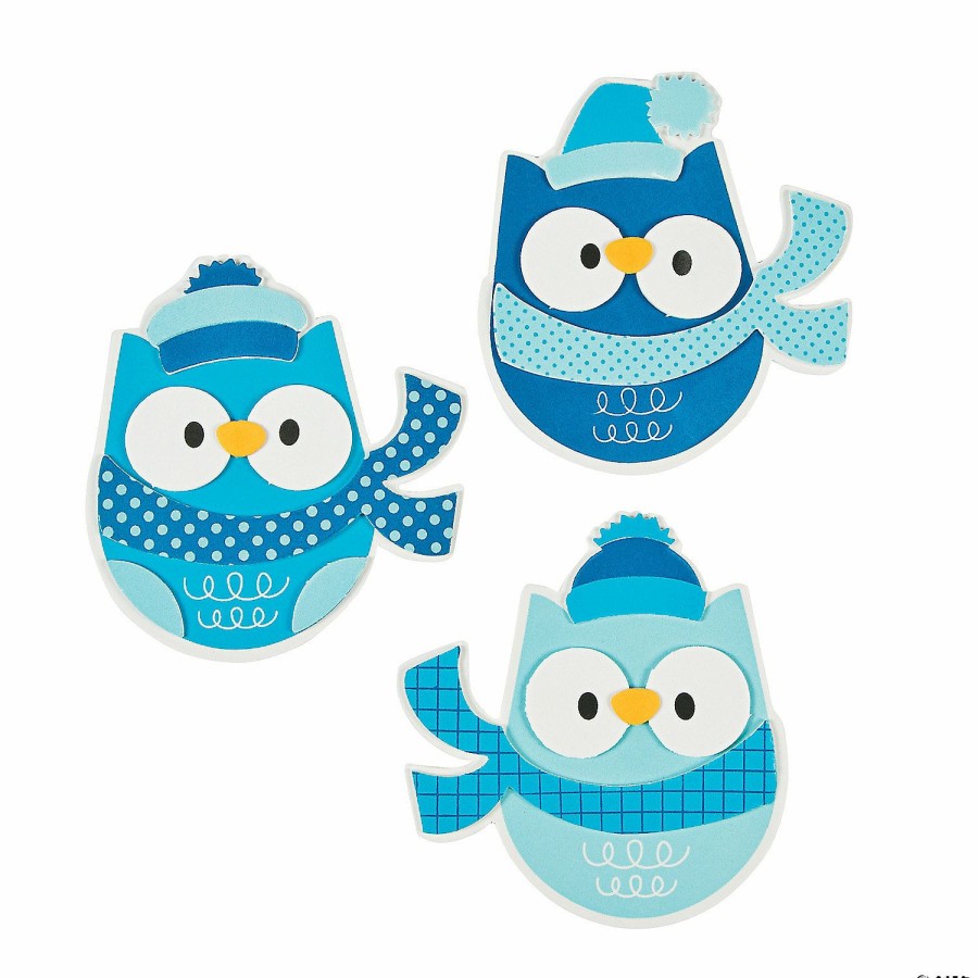 Crafts For Kids * | Deals Winter Owl Magnet Craft Kit Makes 12