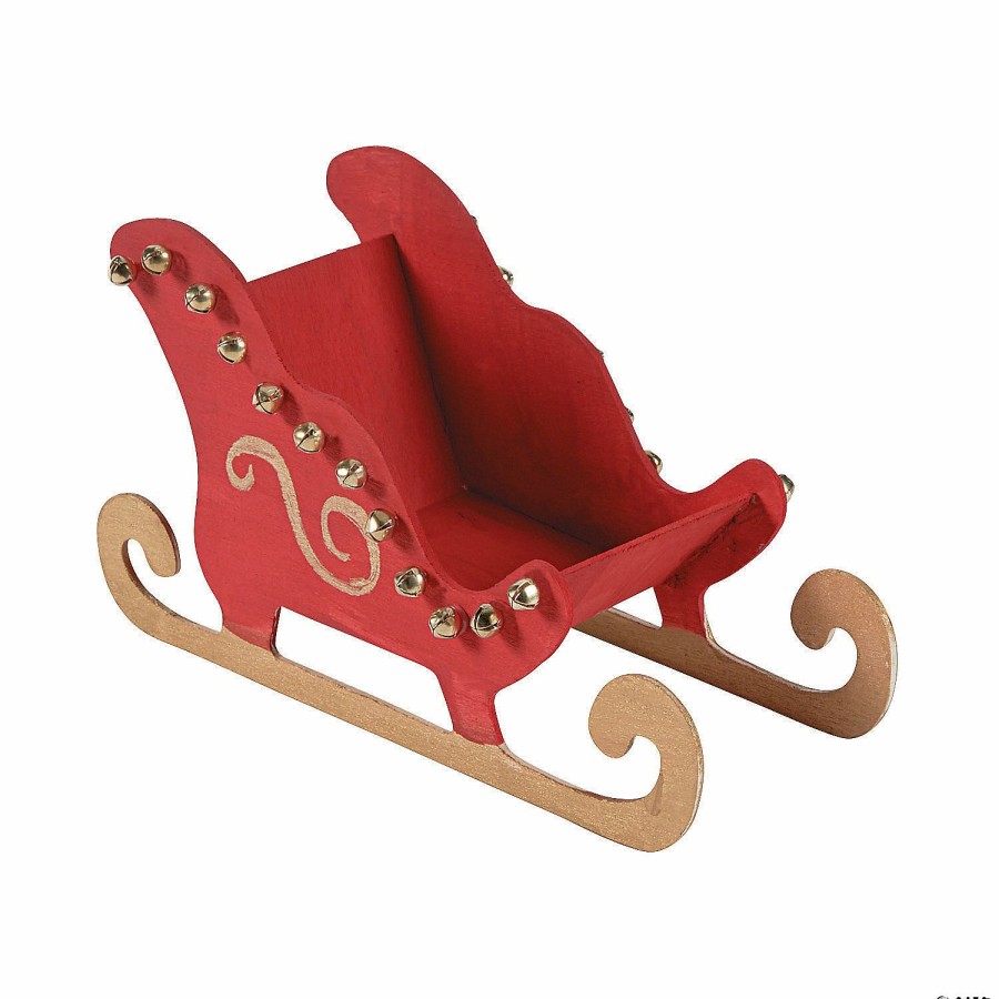 Crafts For Kids * | Deals Diy Unfinished Wood Sleighs 3 Pc.