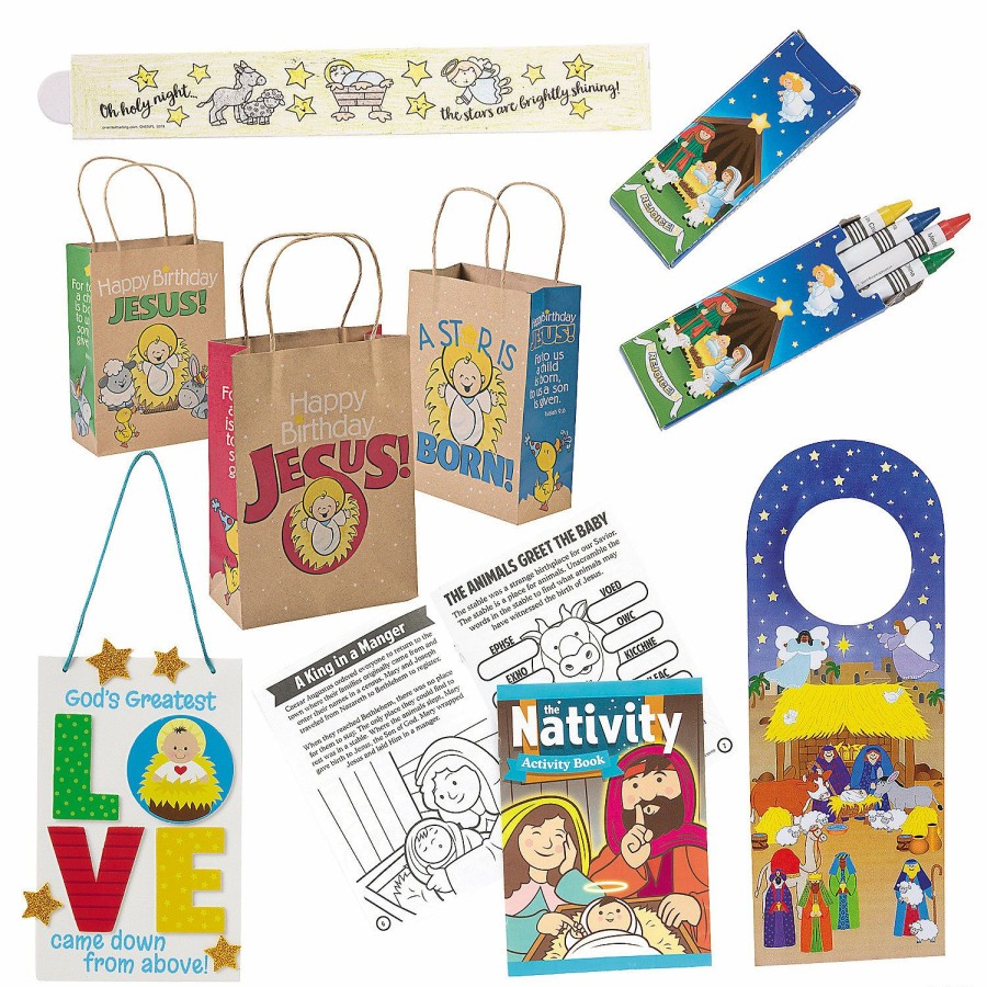 Craft Kits * | Discount Christmas Church Busy Bags For 24