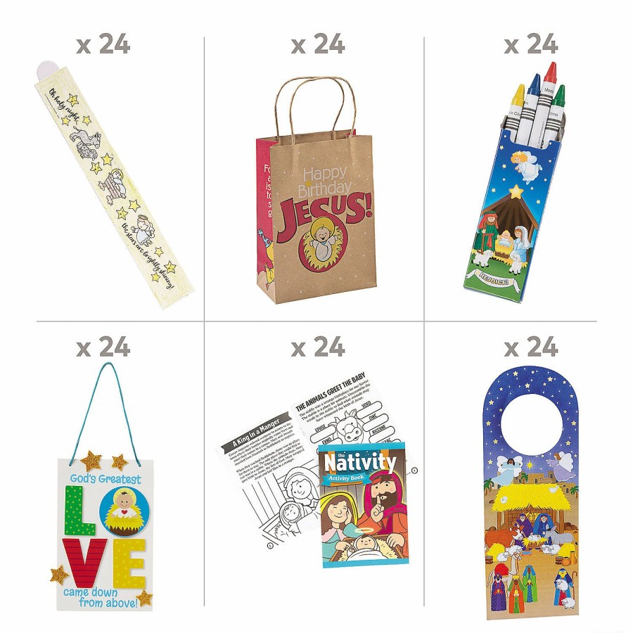 Craft Kits * | Discount Christmas Church Busy Bags For 24