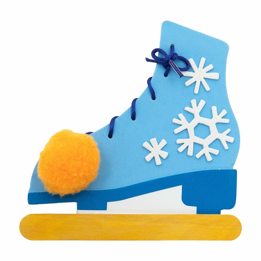 Crafts For Kids * | Best Pirce Winter Ice Skate Craft Kit Makes 12