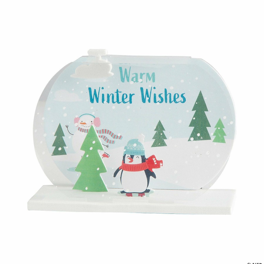 Crafts For Kids * | Outlet 3D Snowy Winter Scene Craft Kit Makes 12