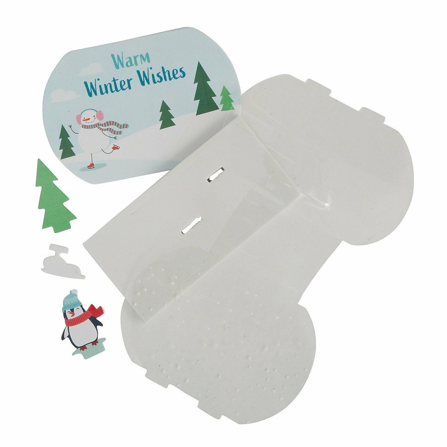 Crafts For Kids * | Outlet 3D Snowy Winter Scene Craft Kit Makes 12