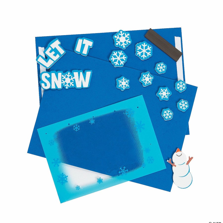 Crafts For Kids * | Coupon Frosted Window Pane Picture Frame Magnet Craft Kit Makes 12