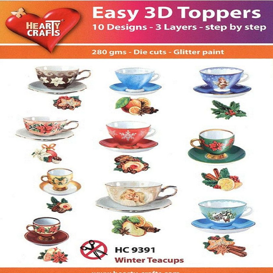 Crafts For Kids * | Discount Hearty Crafts Easy 3D Toppers Winter Teacups