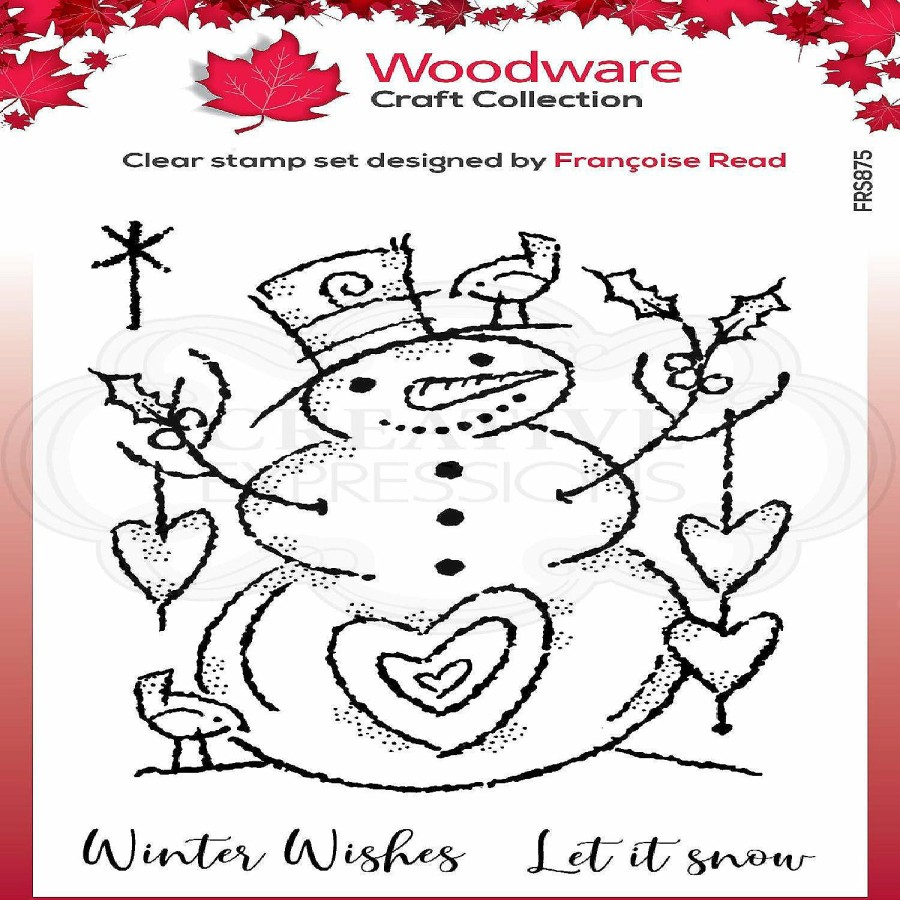 Craft Supplies * | Best Deal Woodware Craft Collection Woodware Clear Singles Loving Snowman 4 In X 6 In Stamp