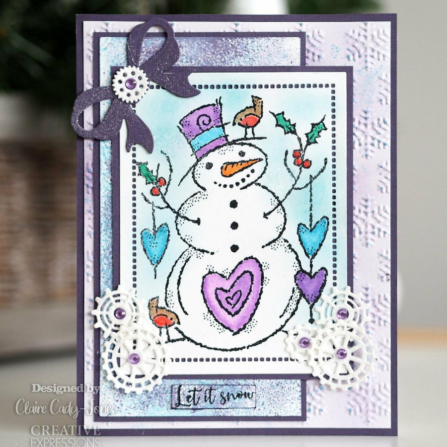 Craft Supplies * | Best Deal Woodware Craft Collection Woodware Clear Singles Loving Snowman 4 In X 6 In Stamp