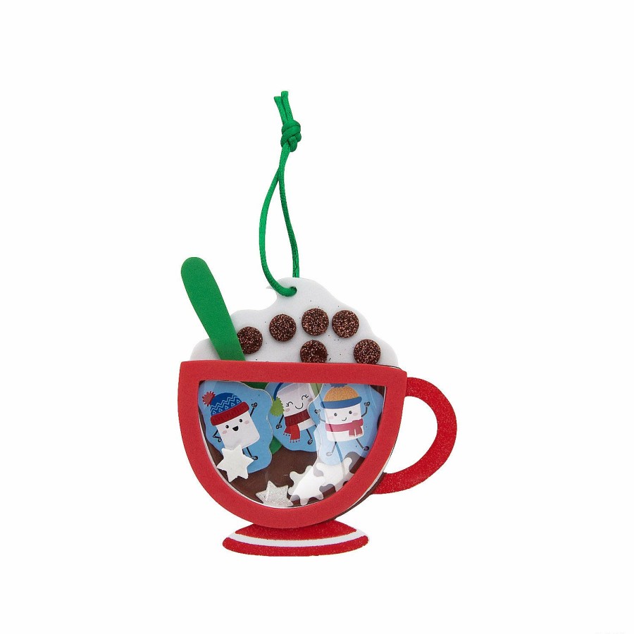 Crafts For Kids * | Outlet Hot Cocoa Cup Ornament Craft Kit Makes 12