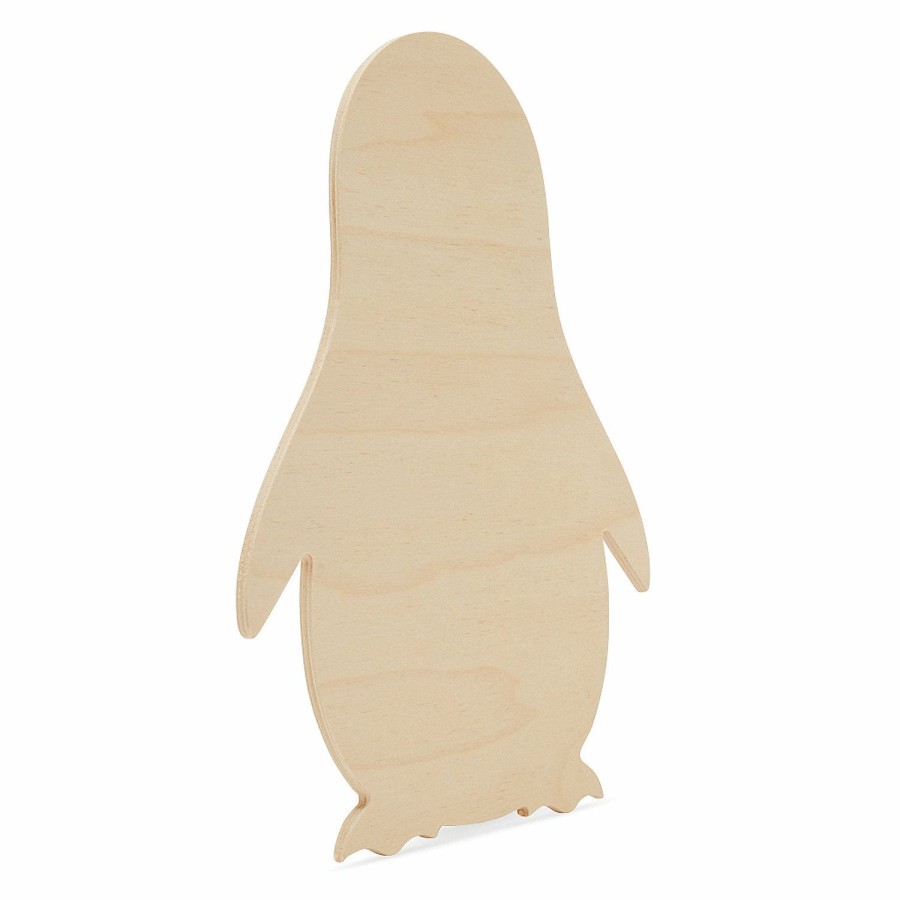 Adult Crafts * | Best Reviews Of Woodpeckers Crafts, Diy Unfinished Wood 18 Penguin Cutout Pack Of 3