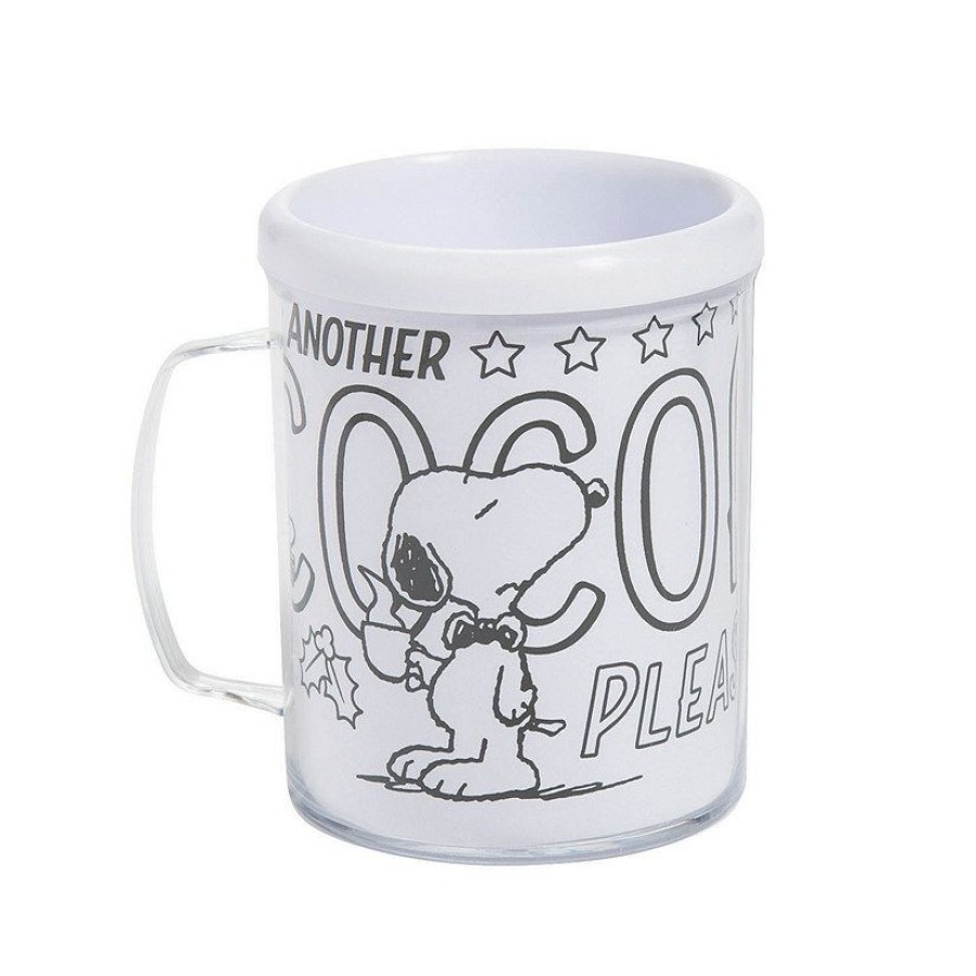 Crafts For Kids * | Wholesale Color Your Own Peanuts Another Cocoa Please Plastic Mugs 12 Pc.