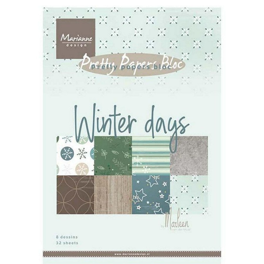 Craft Supplies * | Cheapest Marianne Design A5 Pretty Paper Bloc Winter Days By Marleen