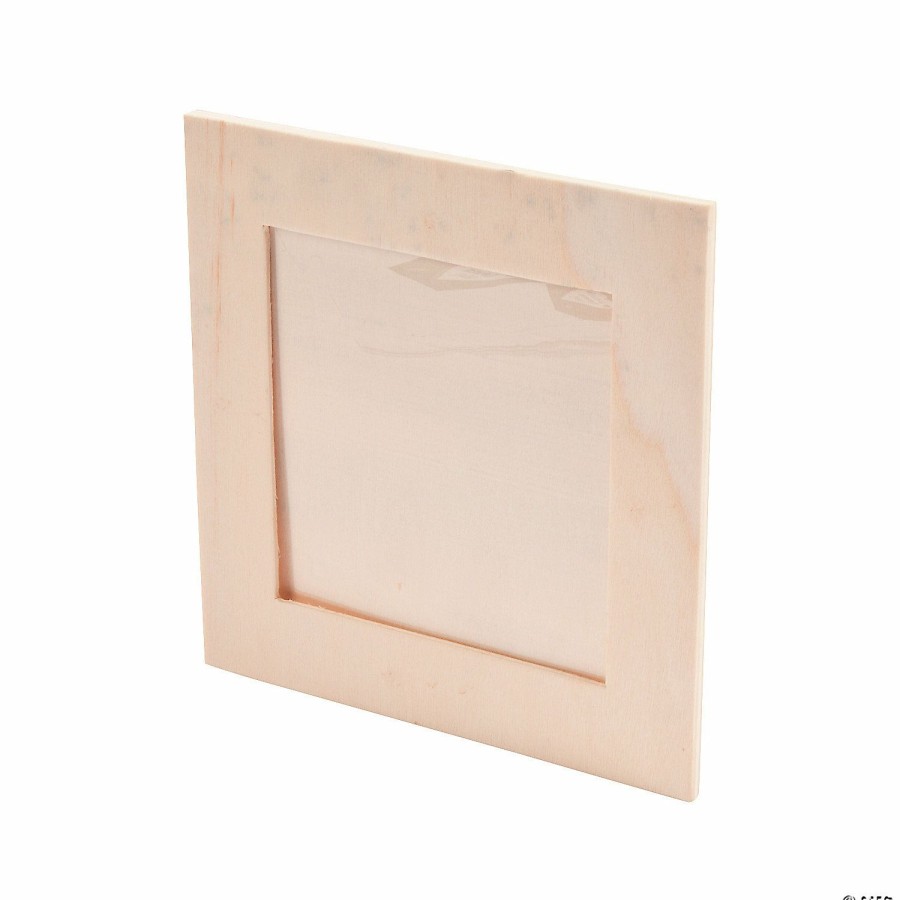 Crafts For Kids * | Promo Diy Unfinished Wood Square Frames 12 Pc.