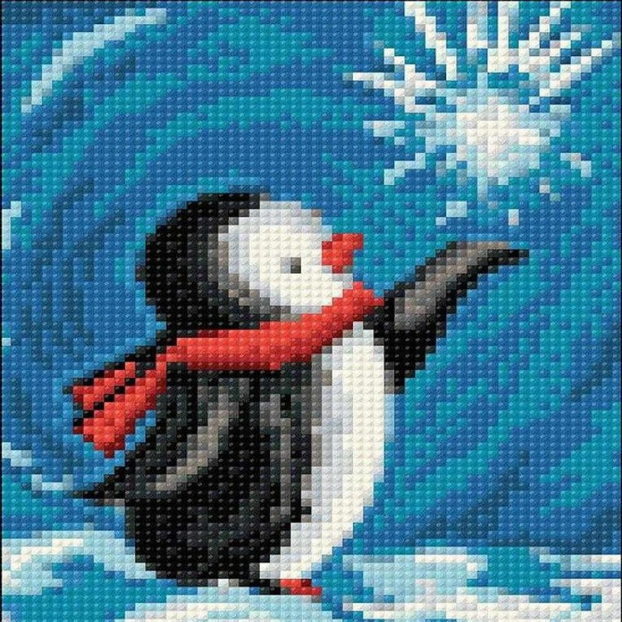 Crafts For Kids * | Promo Crafting Spark (Wizardi) Penguin Cs306 5.9 X 7.9 Inches Crafting Spark Diamond Painting Kit