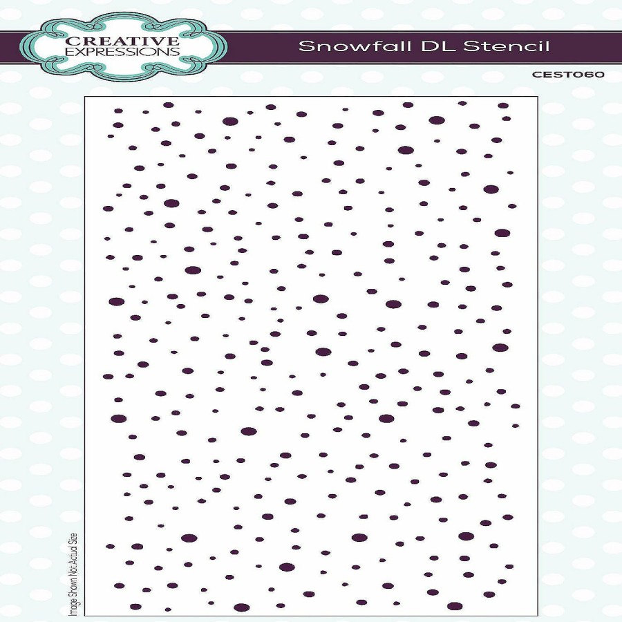 Craft Supplies * | Discount Creative Expressions Snowfall Dl Stencil