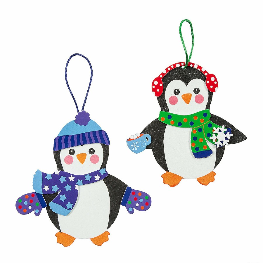 Crafts For Kids * | Best Reviews Of Fabulous Foam Penguin Christmas Ornaments Makes 12