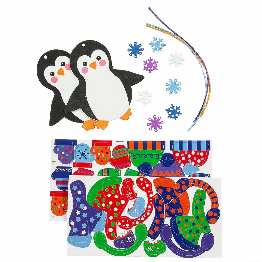 Crafts For Kids * | Best Reviews Of Fabulous Foam Penguin Christmas Ornaments Makes 12