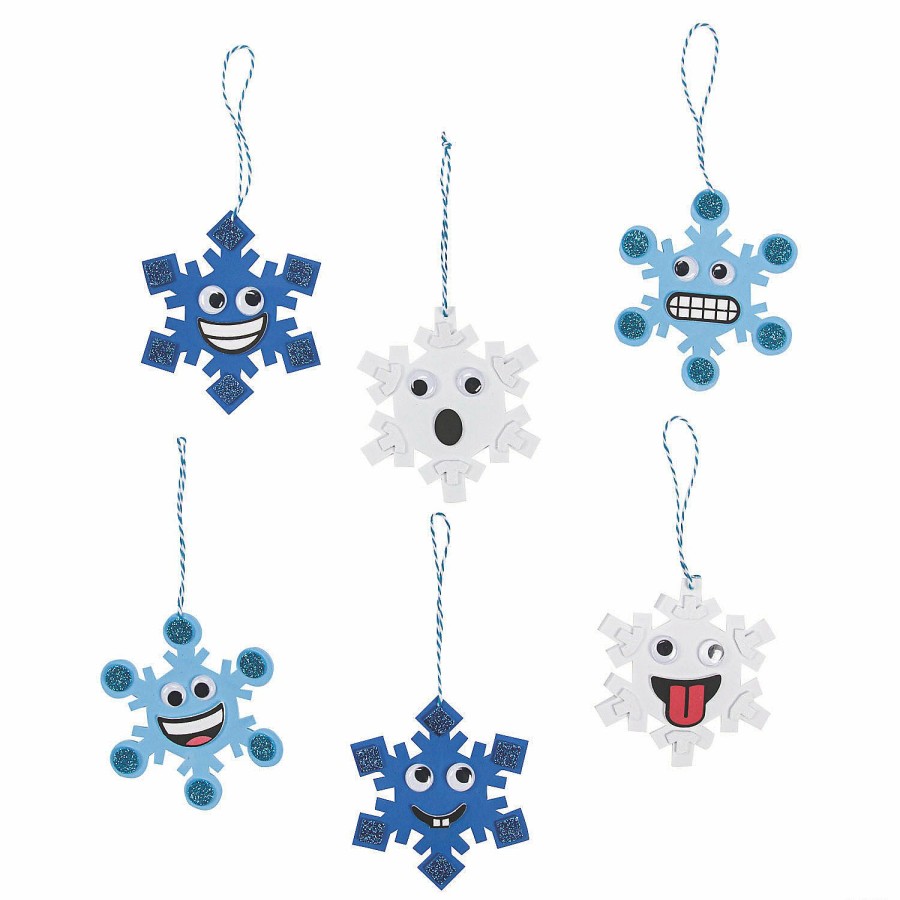 Crafts For Kids * | Buy Goofy Snowflake Ornament Craft Kit Makes 24