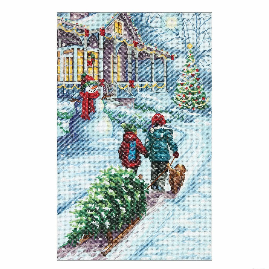 Craft Kits * | Buy Dimensions Counted Cross Stitch Kit 9 X14 Christmas Tradition (14 Count)