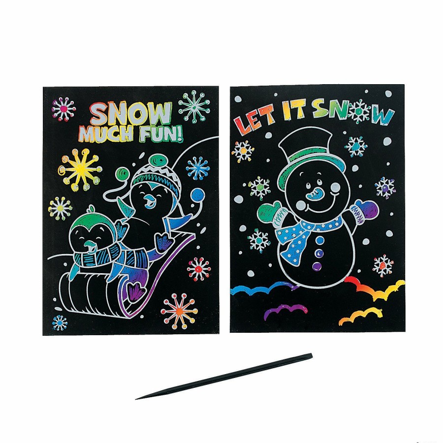 Crafts For Kids * | Best Reviews Of Magic Color Scratch Winter Fun Activities 24 Pc.