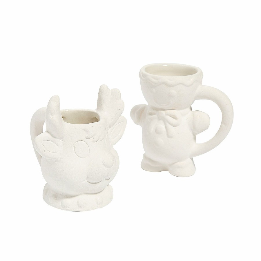 Crafts For Kids * | Best Pirce Diy Ceramic Holiday Mugs 12 Pc.