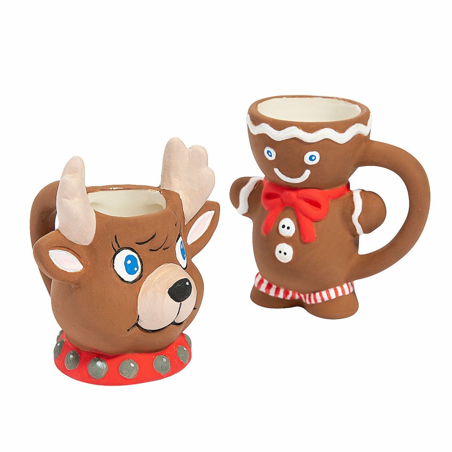 Crafts For Kids * | Best Pirce Diy Ceramic Holiday Mugs 12 Pc.