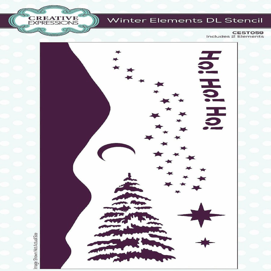 Craft Supplies * | Outlet Creative Expressions Winter Elements Dl Stencil