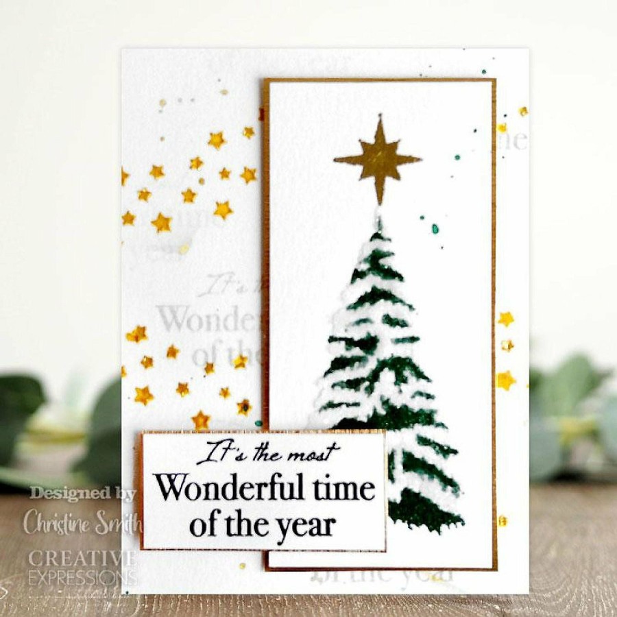 Craft Supplies * | Outlet Creative Expressions Winter Elements Dl Stencil