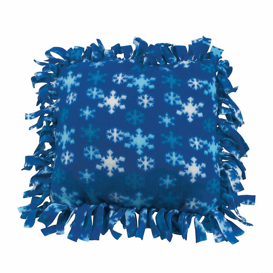 Crafts For Kids * | Coupon Fleece Winter Tied Pillow Craft Kit Makes 6