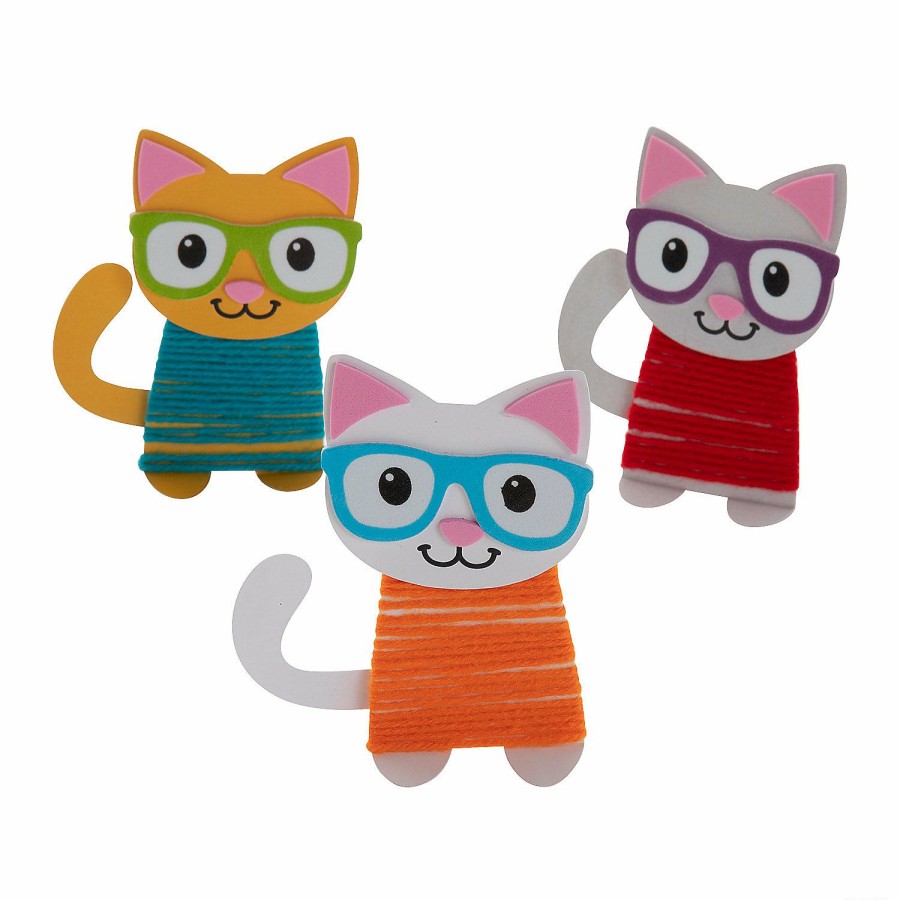 Crafts For Kids * | Cheapest Cats In Sweaters Craft Kit Makes 12