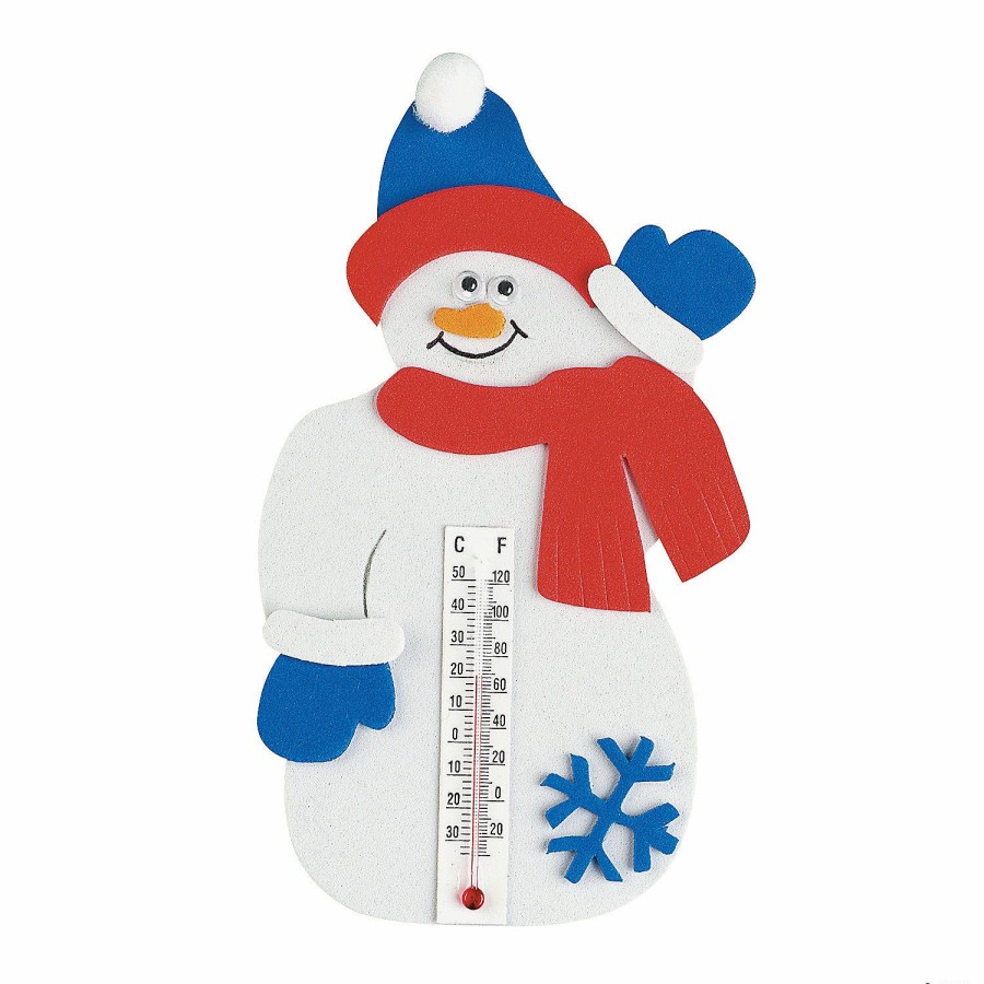 Crafts For Kids * | Best Deal Snowman Thermometer Craft Kit Makes 12