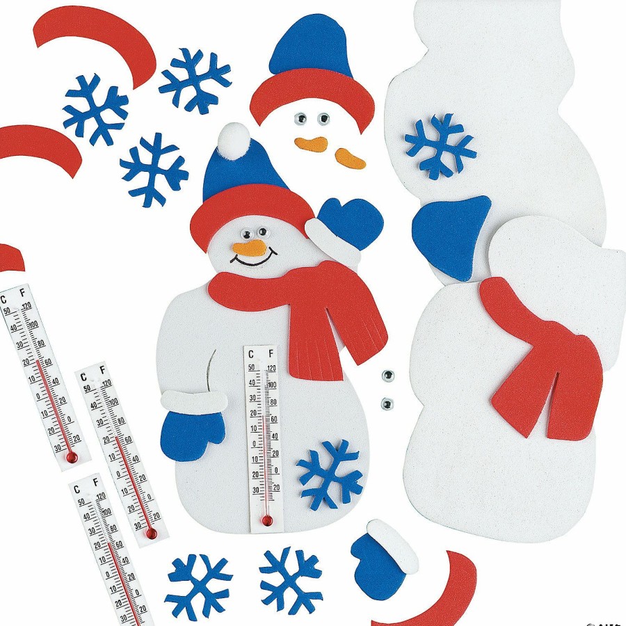 Crafts For Kids * | Best Deal Snowman Thermometer Craft Kit Makes 12