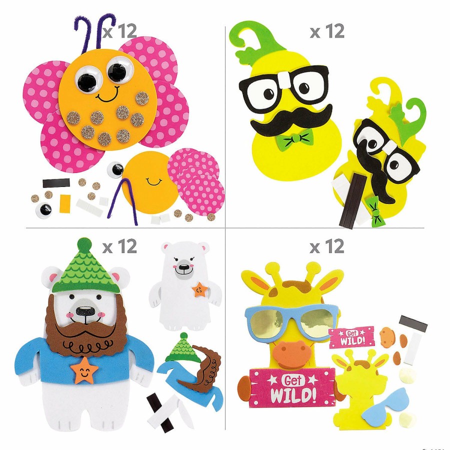 Crafts For Kids * | Best Deal Four Seasons Magnet Craft Kit Assortment Makes 48