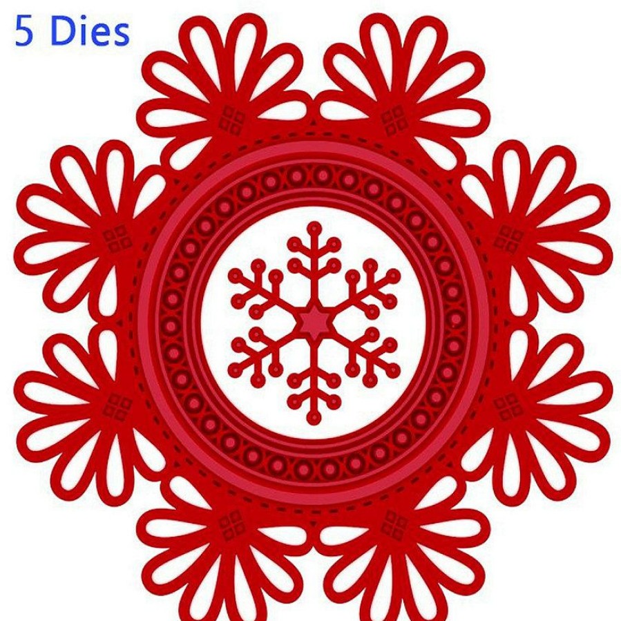 Craft Supplies * | Deals Creative Expressions Festive Collection Looped Snowflake Frame Die