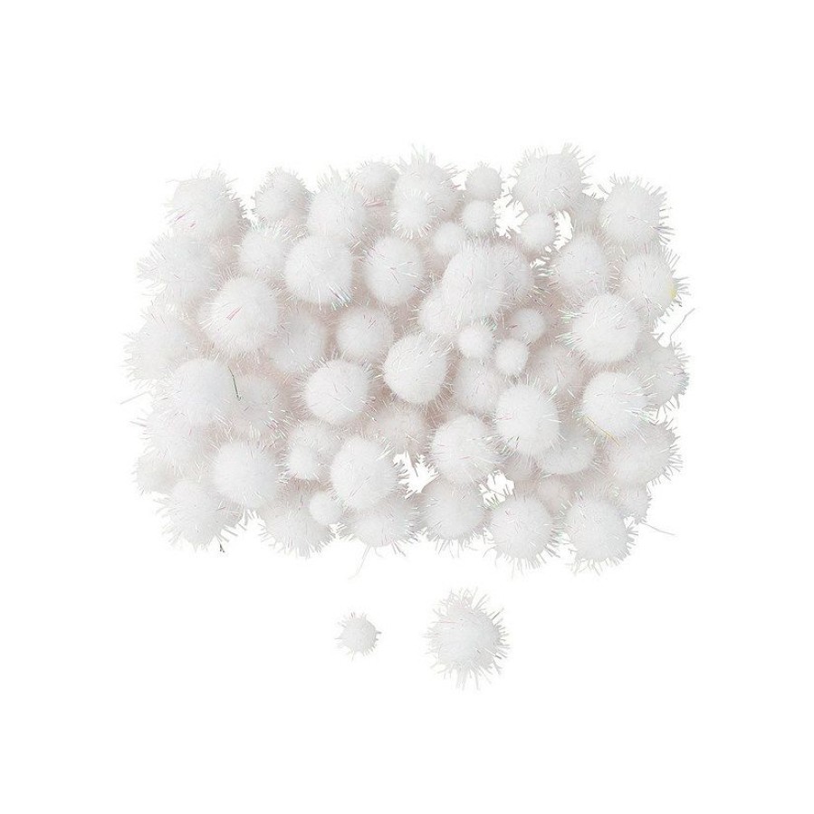 Craft Supplies * | Outlet Tinsel Pom-Poms 100 Pc.