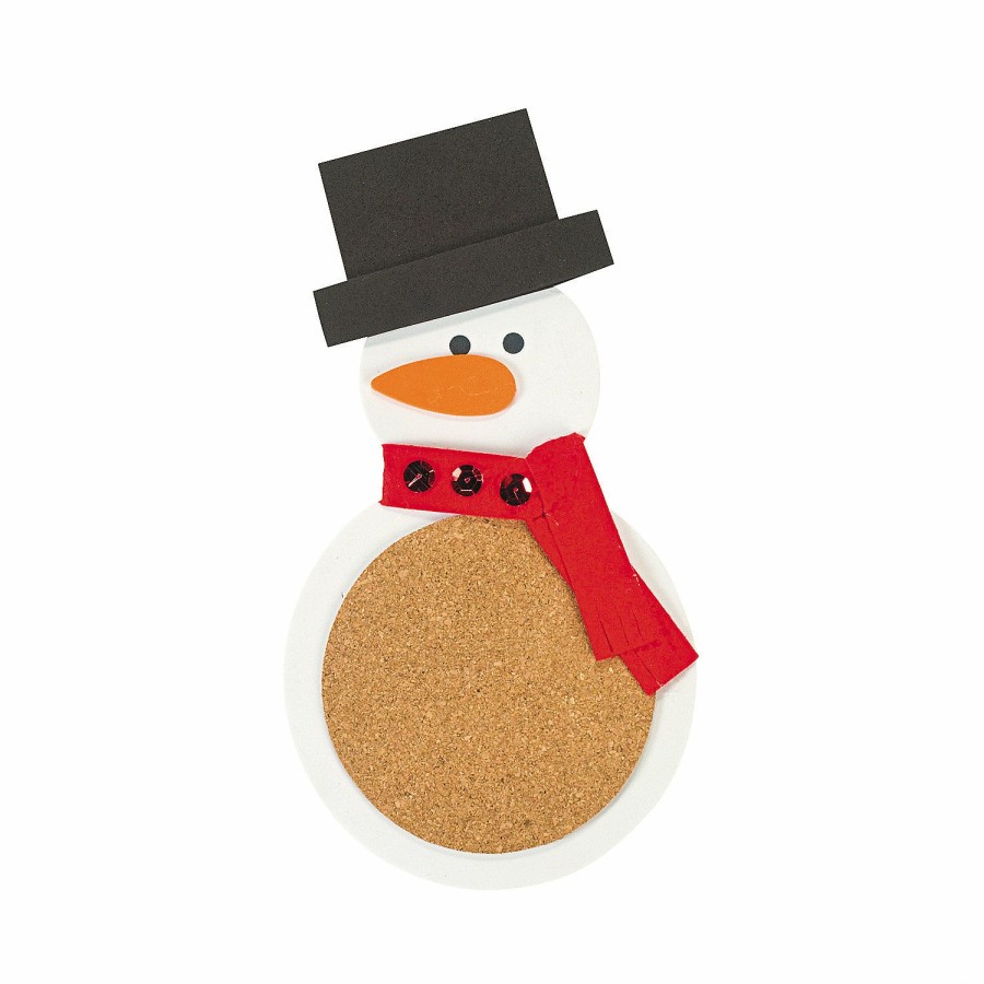 Crafts For Kids * | Discount Snowman Coaster Craft Kit Makes 12