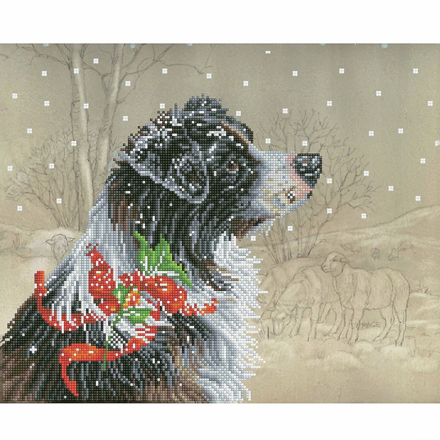 Craft Supplies * | Wholesale Diamond Dotz Diamond Embroidery Facet Art Kit 19 X16 -Christmas Collie