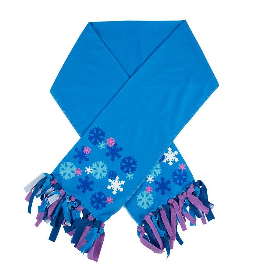 Crafts For Kids * | Best Sale Fleece Snowflake Scarf Kit Makes 6