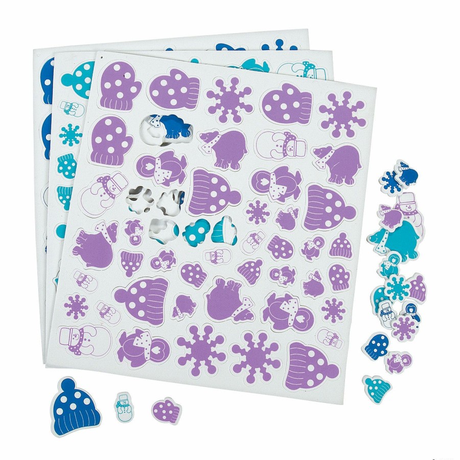 Craft Supplies * | New Winter Wonderland Self-Adhesive Foam Shapes 500 Pc.