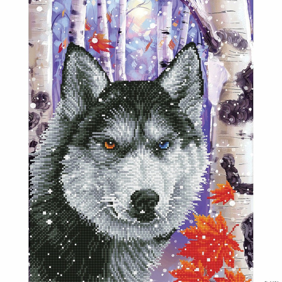 Craft Supplies * | Hot Sale Diamond Dotz Diamond Embroidery Facet Art Kit 15 X19 -Forest Wolf