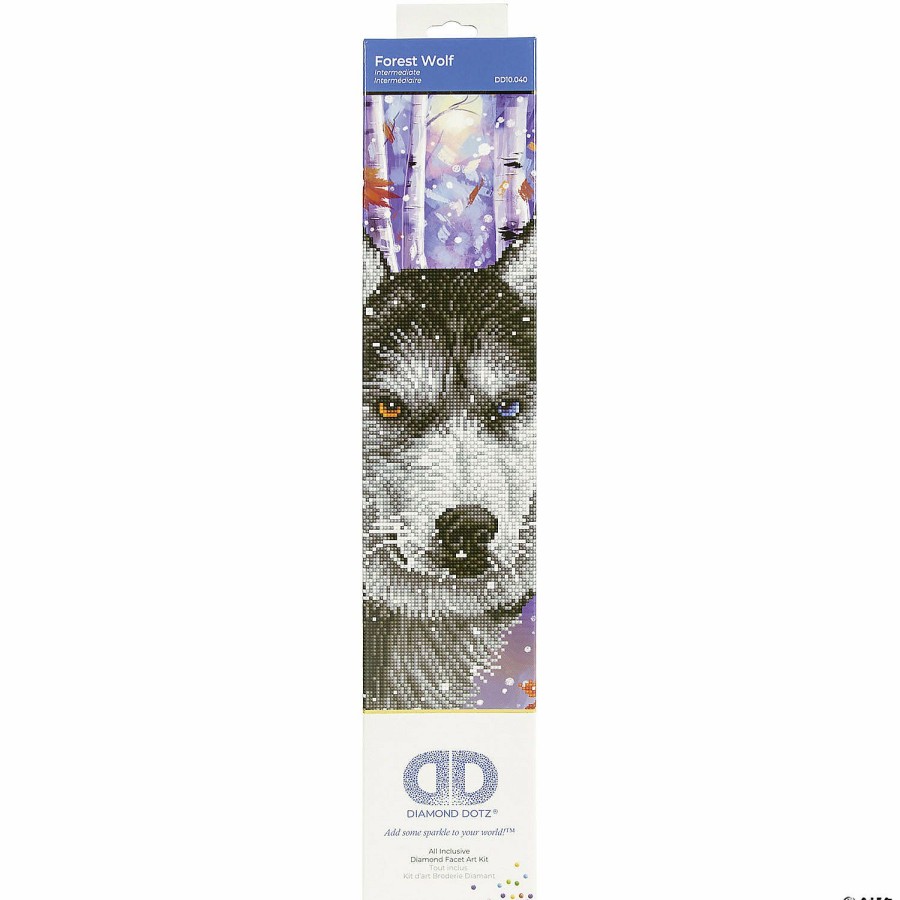 Craft Supplies * | Hot Sale Diamond Dotz Diamond Embroidery Facet Art Kit 15 X19 -Forest Wolf