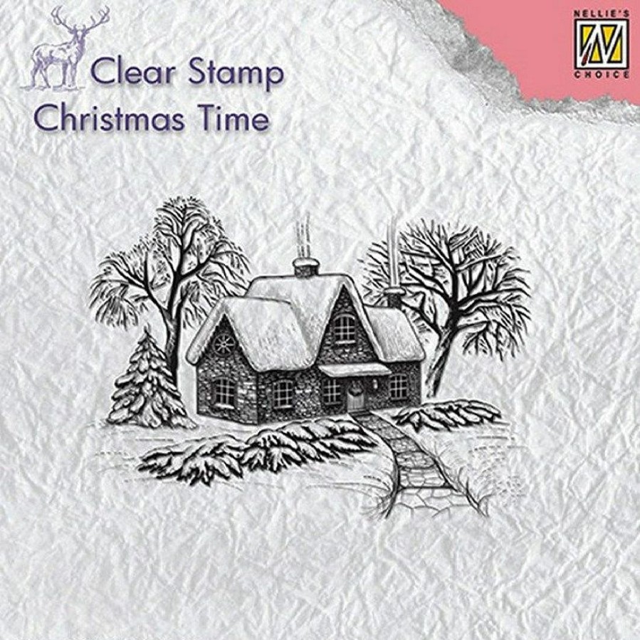 Craft Supplies * | Promo Nellie'S Choice Stamp Idyllic Winter Scene